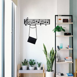 Wallity Gancho de pared de metal negro